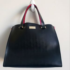 Kate Spade Black Tote with Pink Interior